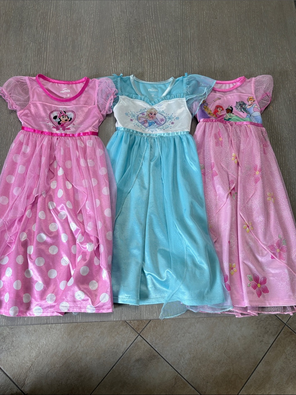 Bundle of 3 princess nightgowns, all 3T